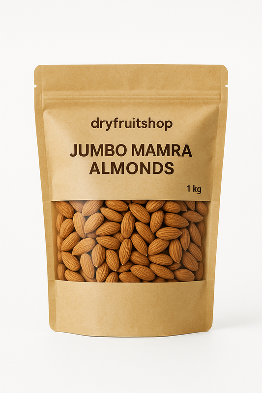 Jumbo Mamra Almonds – 1 KG | dryfruitshop